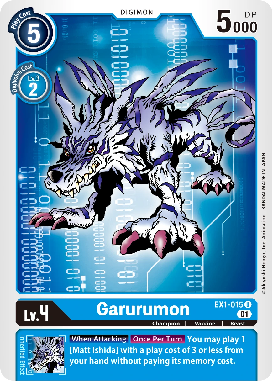 Digimon Karte Ex Garurumon Game Kiwi